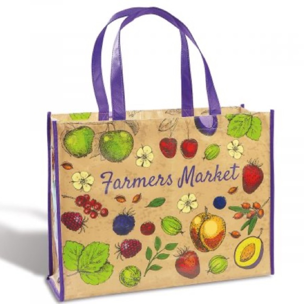 Farmer’s Market Reusable Shopping Tote Bag